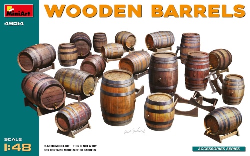 Wooden Barrels 1:48 MiniArt 49014