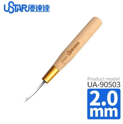 Nóż z płaskim ostrzem 2mm U-Star 90503
