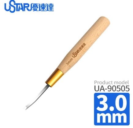 Nóż z płaskim ostrzem 3mm U-Star 90505