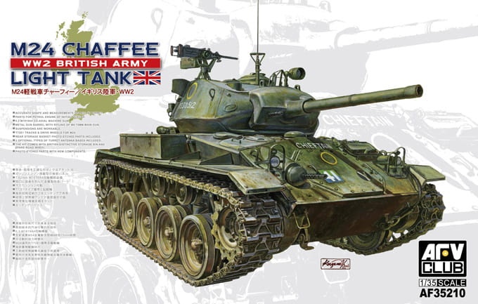 Zdjęcie główne produktu M24 Chaffee Light Tank WW2 British Army Version 1:35 AFV Club 35210