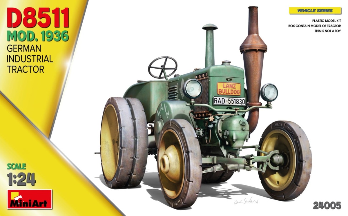 Zdjęcie główne produktu German Industrial Tractor D8511 Mod. 1936 1:24 MiniArt 24005