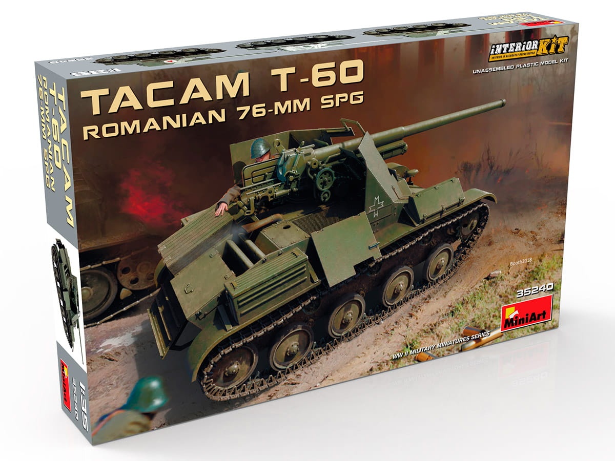 Zdjęcie dodatkowe produktu Romanian 76-mm Spg Tacam T-60 with Interior Kit 1:35 MiniArt 35240