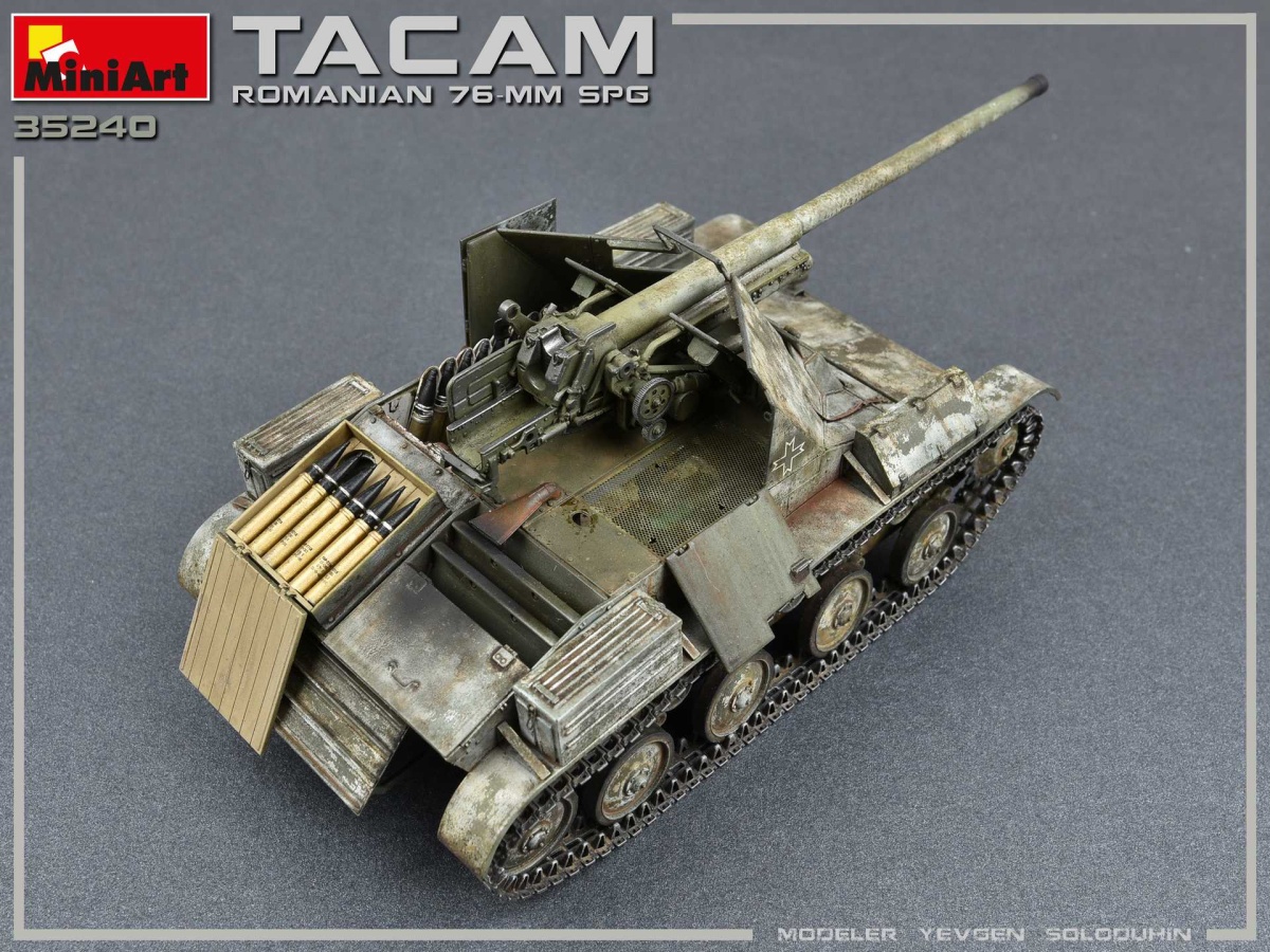 Zdjęcie dodatkowe produktu Romanian 76-mm Spg Tacam T-60 with Interior Kit 1:35 MiniArt 35240