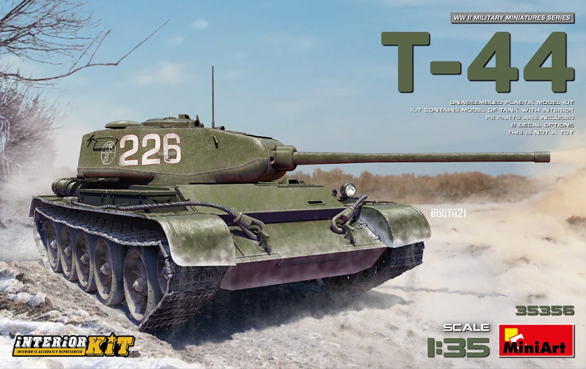 Zdjęcie główne produktu T-44 with Interior Kit 1:35 MiniArt 35356