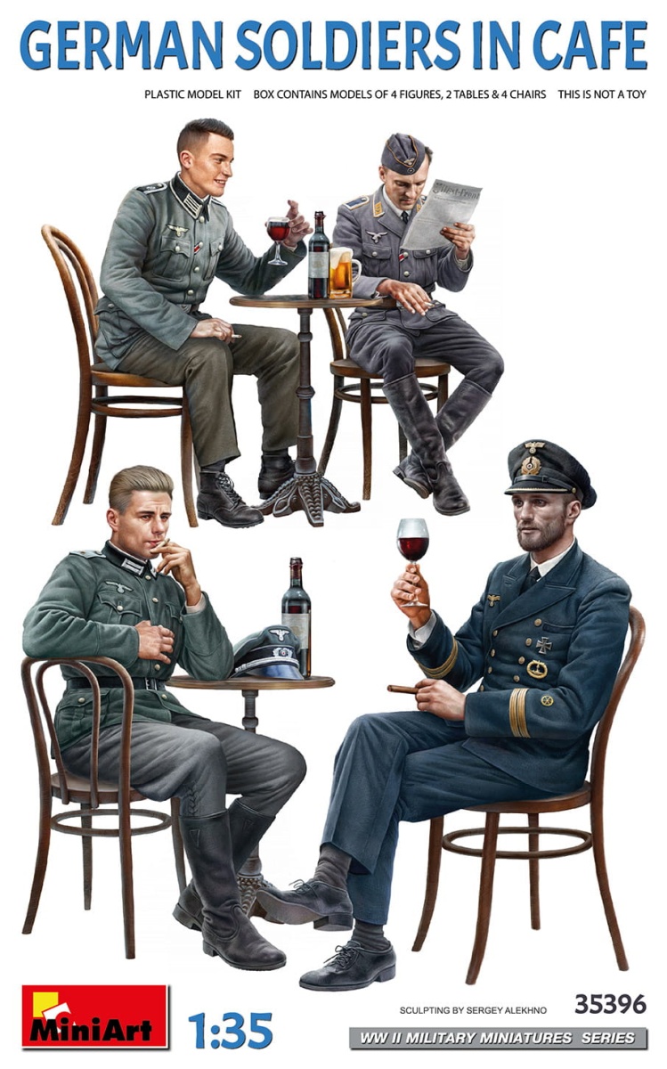 Zdjęcie główne produktu German Soldiers In Cafe 1:35 MiniArt 35396