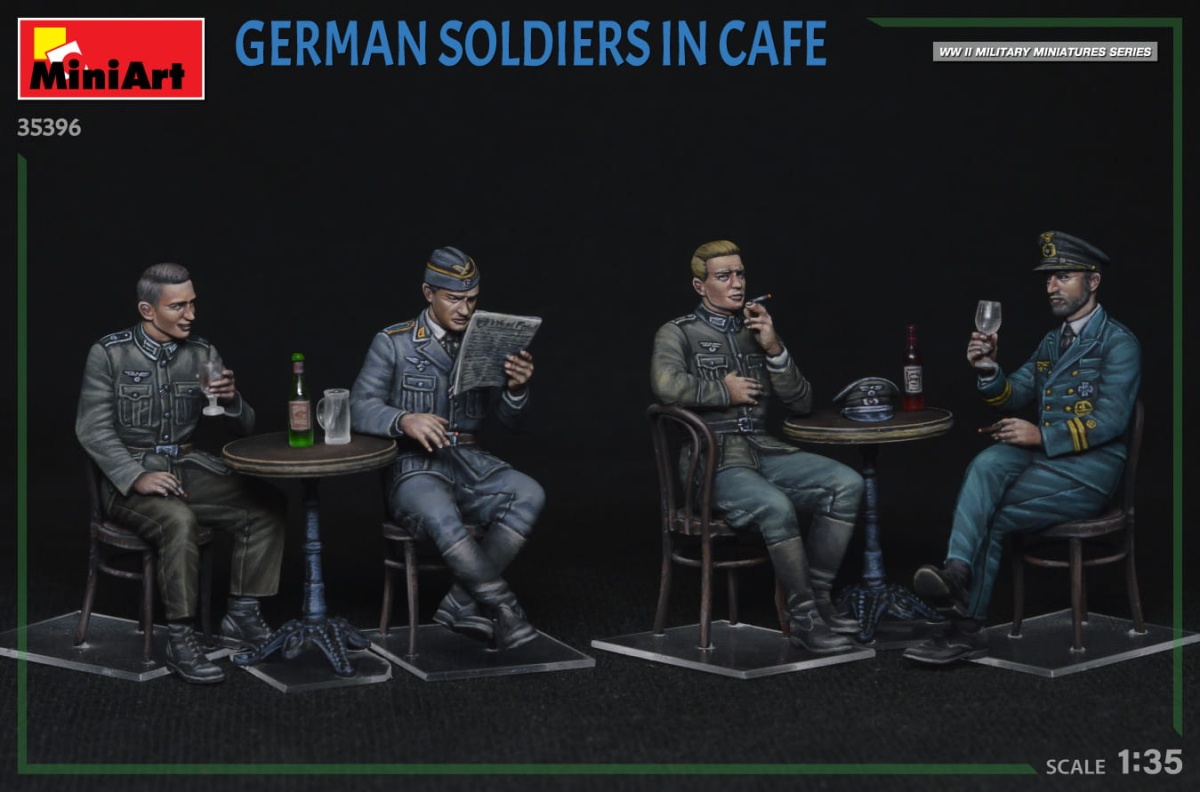 Zdjęcie dodatkowe produktu German Soldiers In Cafe 1:35 MiniArt 35396