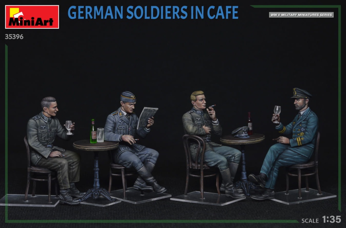 Zdjęcie dodatkowe produktu German Soldiers In Cafe 1:35 MiniArt 35396