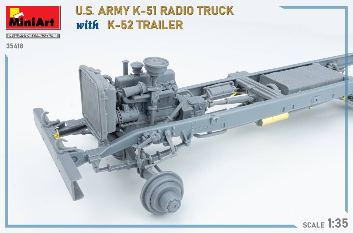 Zdjęcie dodatkowe produktu US Army K-51 Radio Truck With K-52 Trailer. Interior Kit 1:35 MiniArt 35418