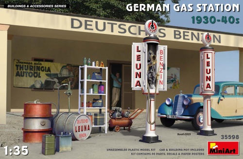 German Gas Station 1930-40s 1:35 MiniArt 35598