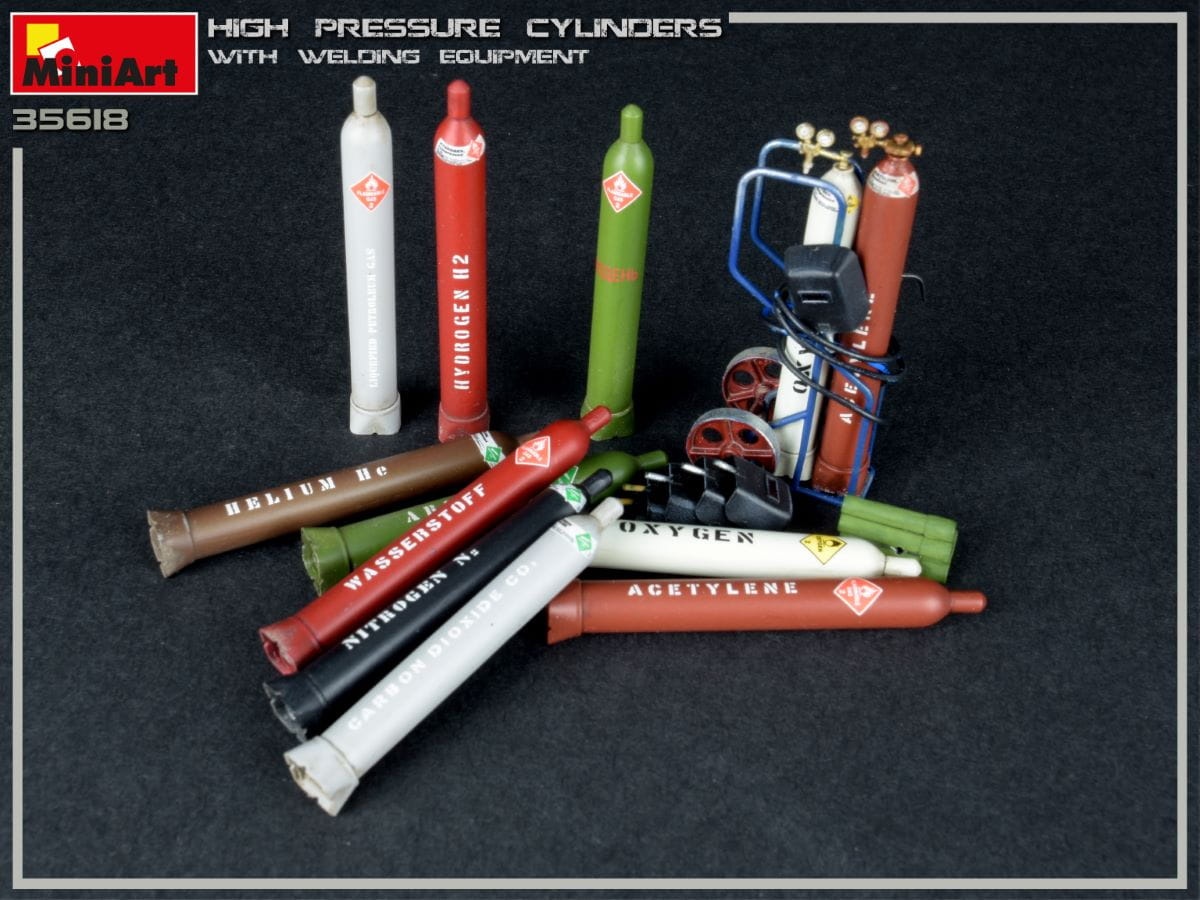 Zdjęcie dodatkowe produktu High Pressure Cylinders W/welding Equipment 1:35 MiniArt 35618