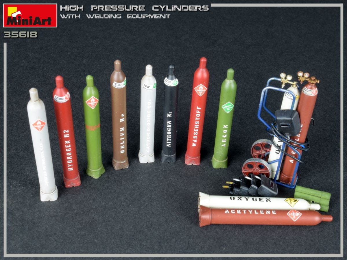 Zdjęcie dodatkowe produktu High Pressure Cylinders W/welding Equipment 1:35 MiniArt 35618