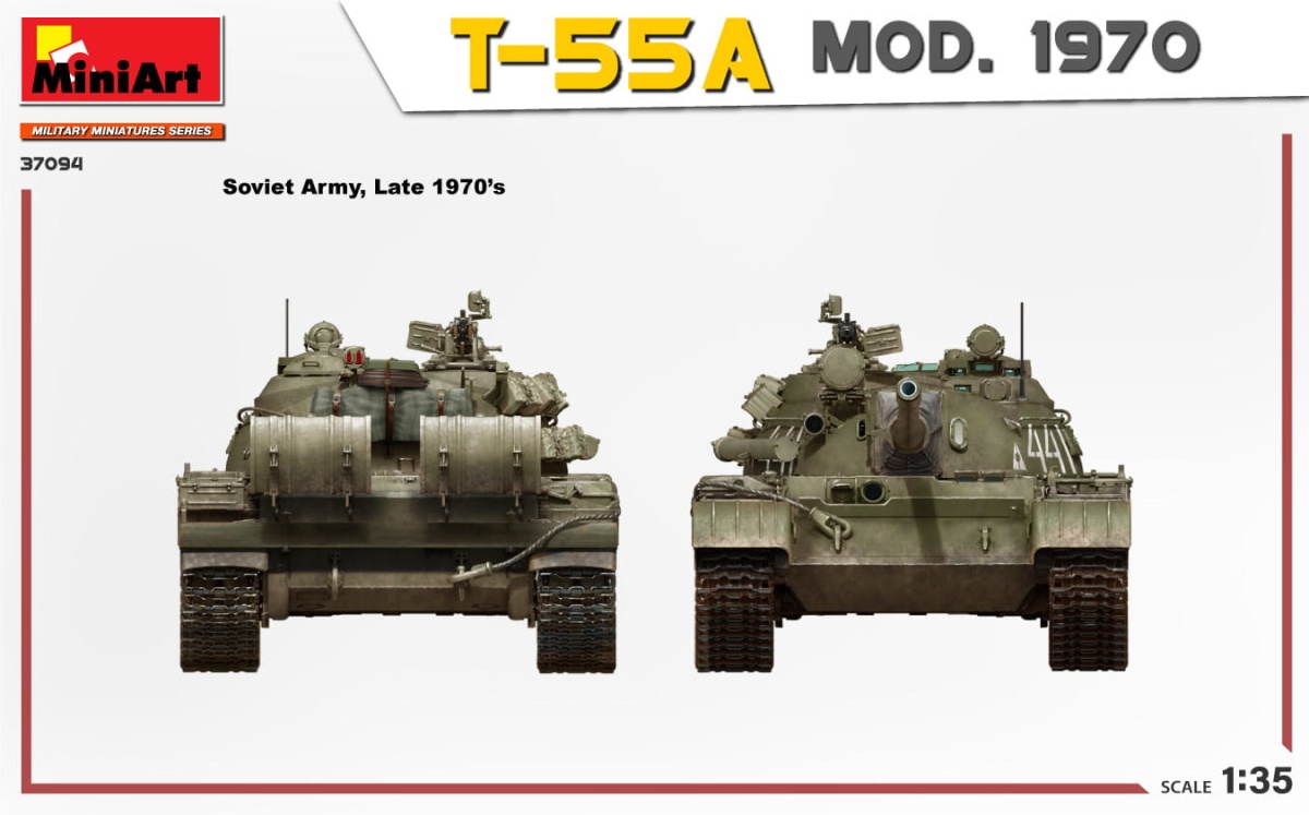 Zdjęcie dodatkowe produktu T-55A Mod. 1970 with Interior Kit 1:35 MiniArt 37094