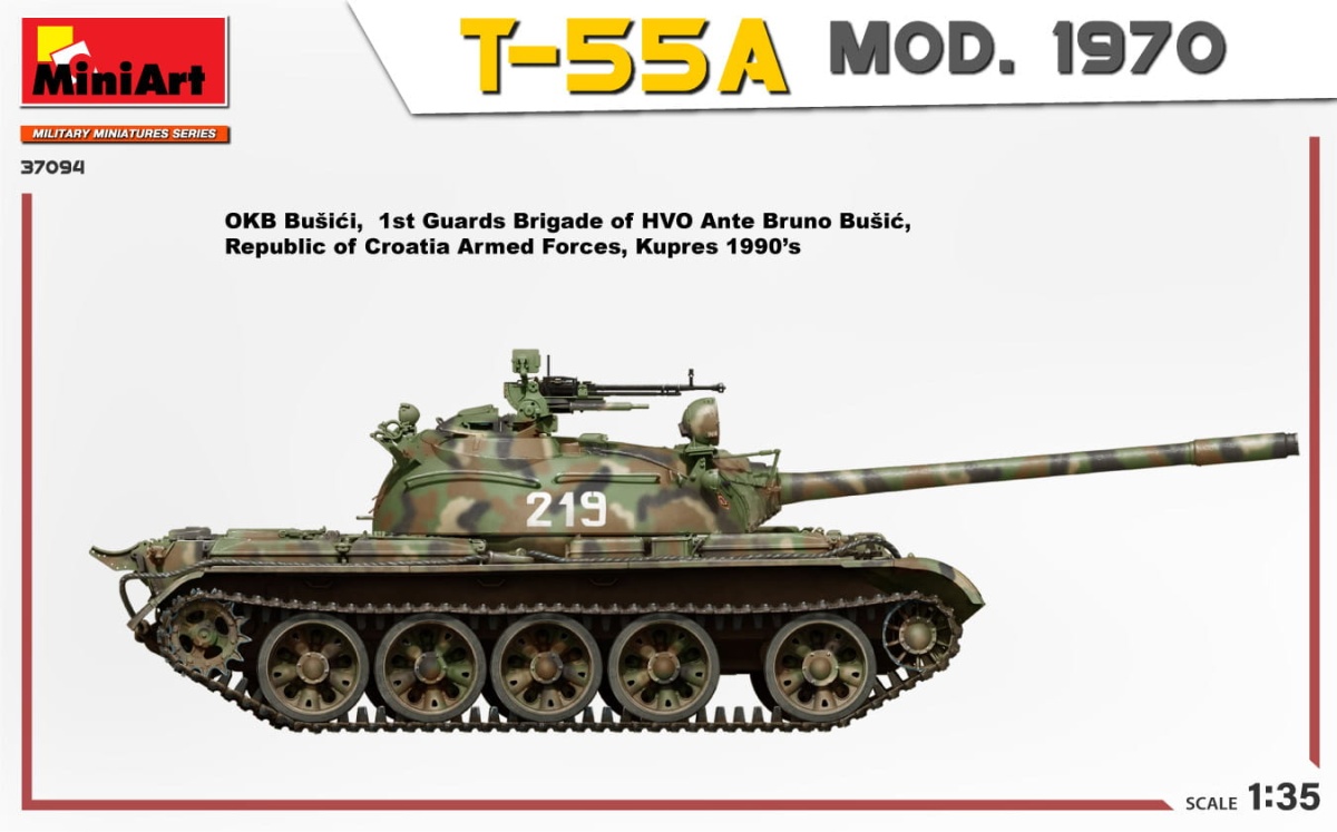 Zdjęcie dodatkowe produktu T-55A Mod. 1970 with Interior Kit 1:35 MiniArt 37094