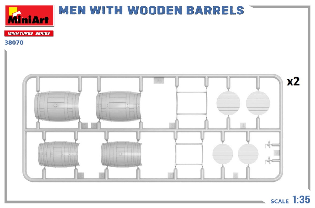 Zdjęcie dodatkowe produktu Men With Wooden Barrels 1:35 MiniArt 38070