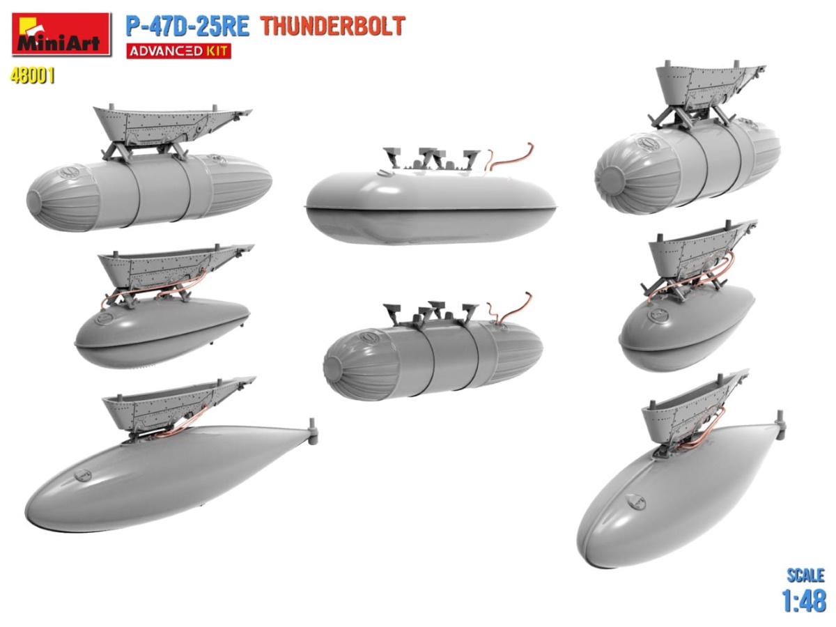 Zdjęcie dodatkowe produktu P-47d-25re Thunderbolt. Advanced Kit 1:48 MiniArt 48001