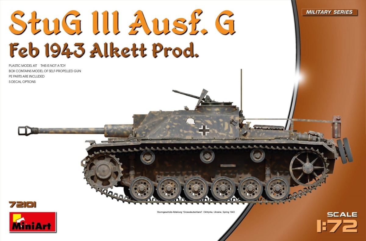 Zdjęcie główne produktu Stug III Ausf. G Feb 1943 Prod 1:72 MiniArt 72101