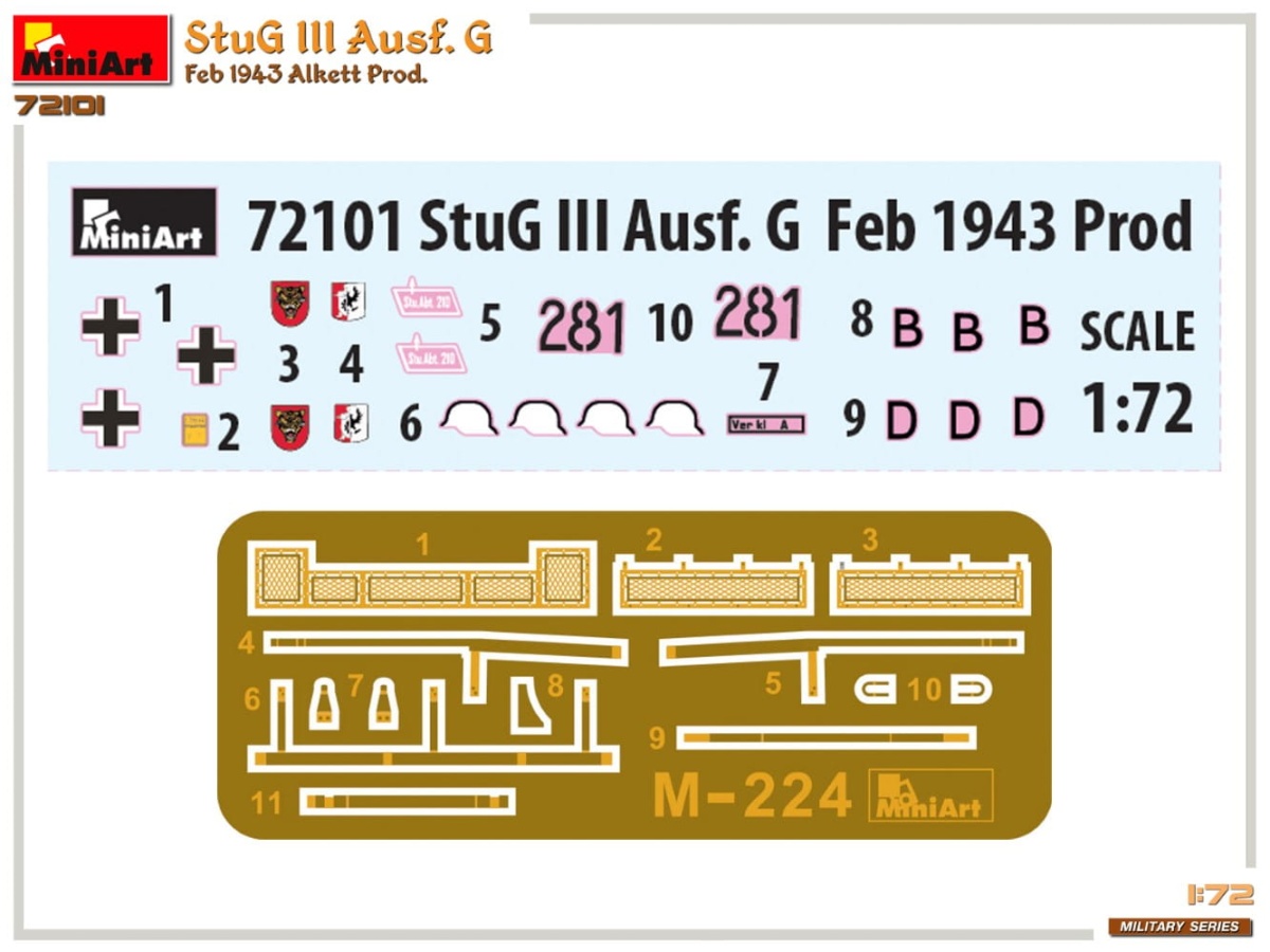 Zdjęcie dodatkowe produktu Stug III Ausf. G Feb 1943 Prod 1:72 MiniArt 72101