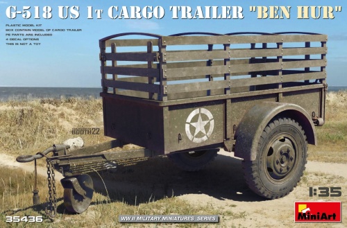 G-518 US 1T Cargo Trailer Ben Hur 1:35 MiniArt 35436