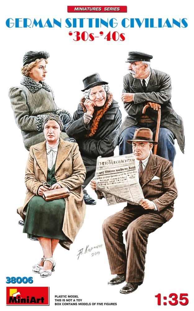 Zdjęcie główne produktu German Sitting Civilians 30s-40s 1:35 MiniArt 38006