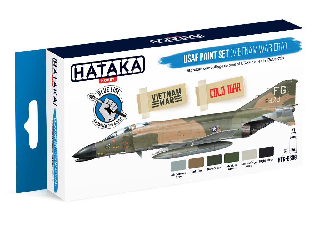 Zdjęcie główne produktu Hataka BS09 USAF paint set (Vietnam War Era) 17ml
