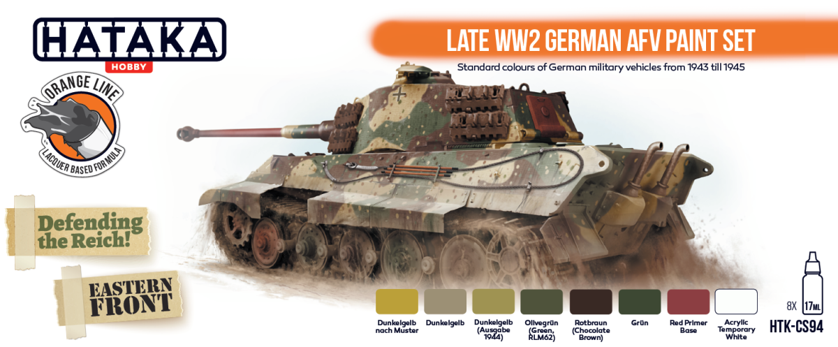 Zdjęcie dodatkowe produktu Hataka CS94 Late WW2 German AFV paint set 17ml
