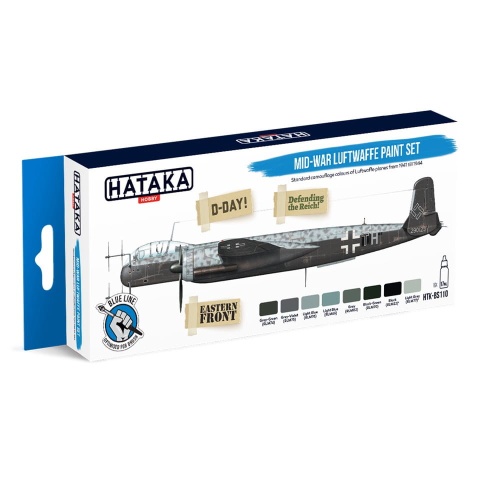Hataka BS110 Mid-War Luftwaffe paint set 17ml