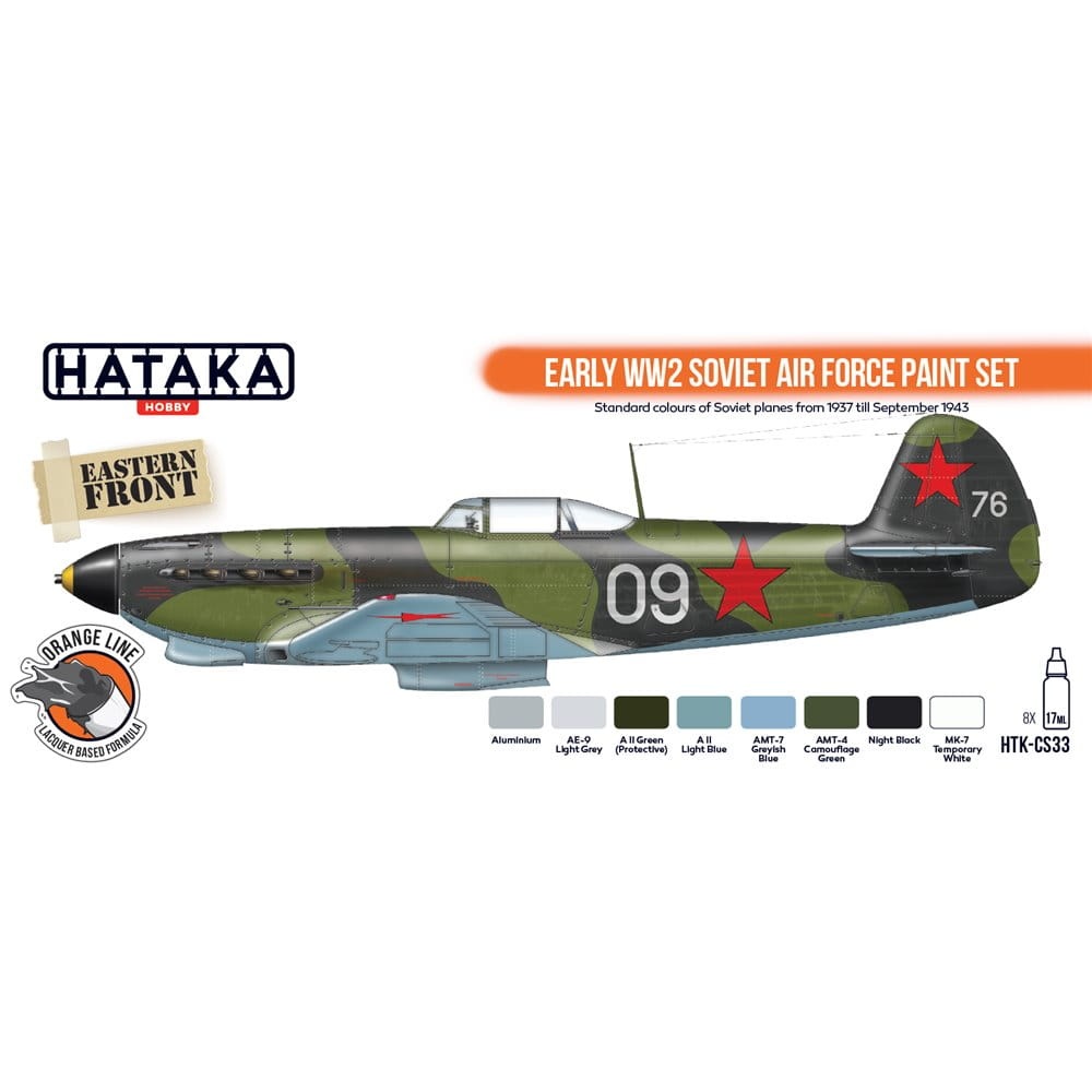 Zdjęcie dodatkowe produktu Hataka CS33 Early WW2 Soviet Air Force paint set 17ml