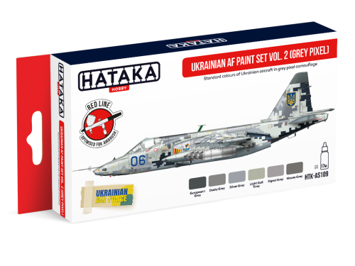Hataka AS109 Ukrainian AF paint set vol. 2 (Grey Pixel) 17ml