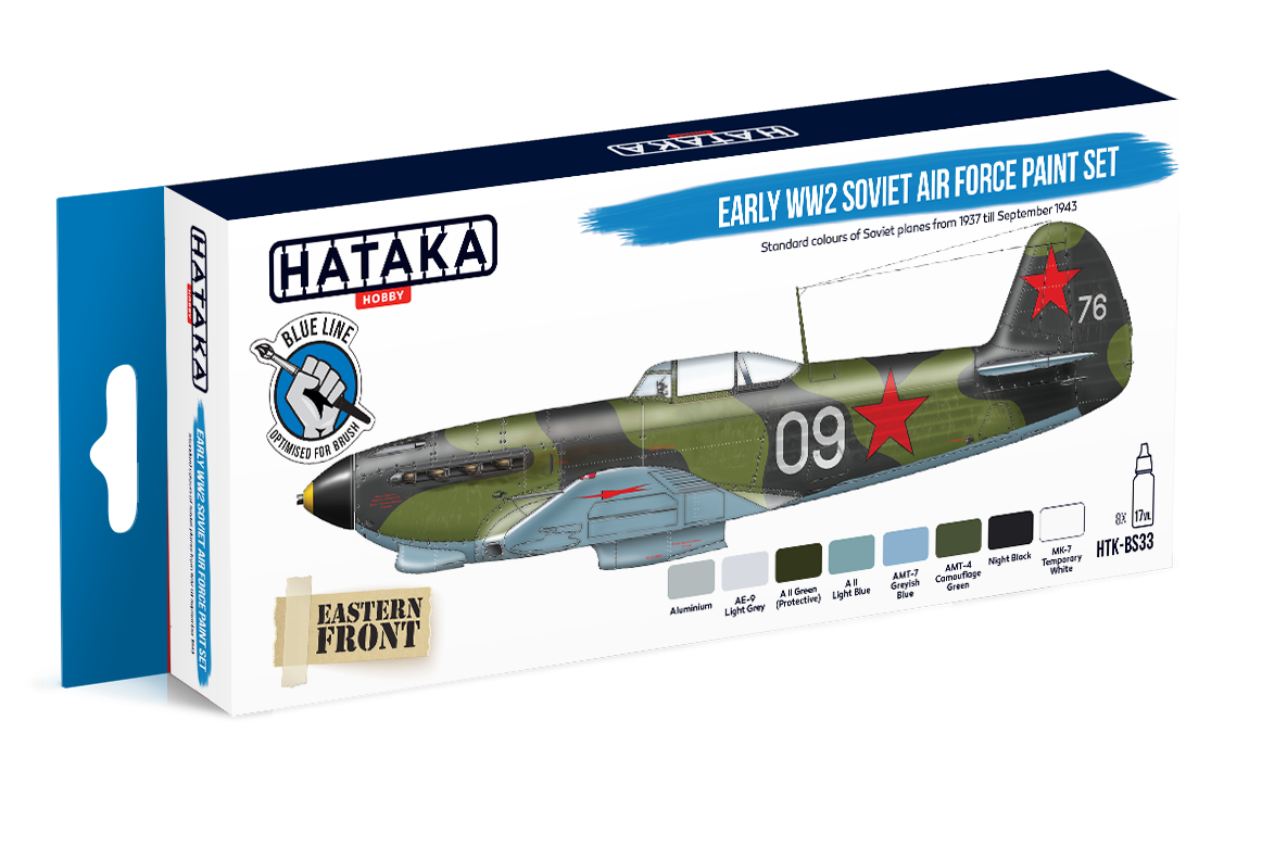 Zdjęcie główne produktu Hataka BS33 Early WW2 Soviet Air Force Paint Set 17ml