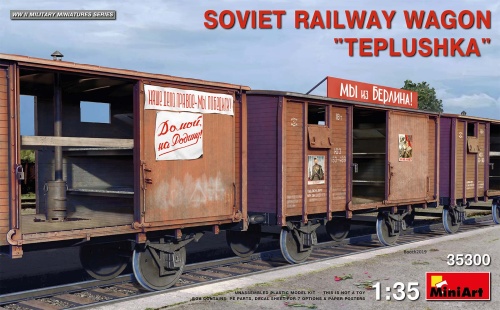 Soviet Railway Wagon Teplushka 1:35 MiniArt 35300