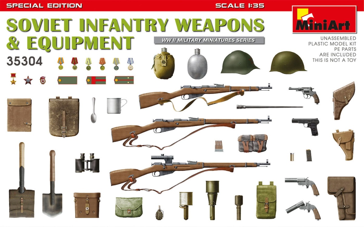 Zdjęcie główne produktu Soviet Infantry Weapons and Equipment 1:35 MiniArt 35304