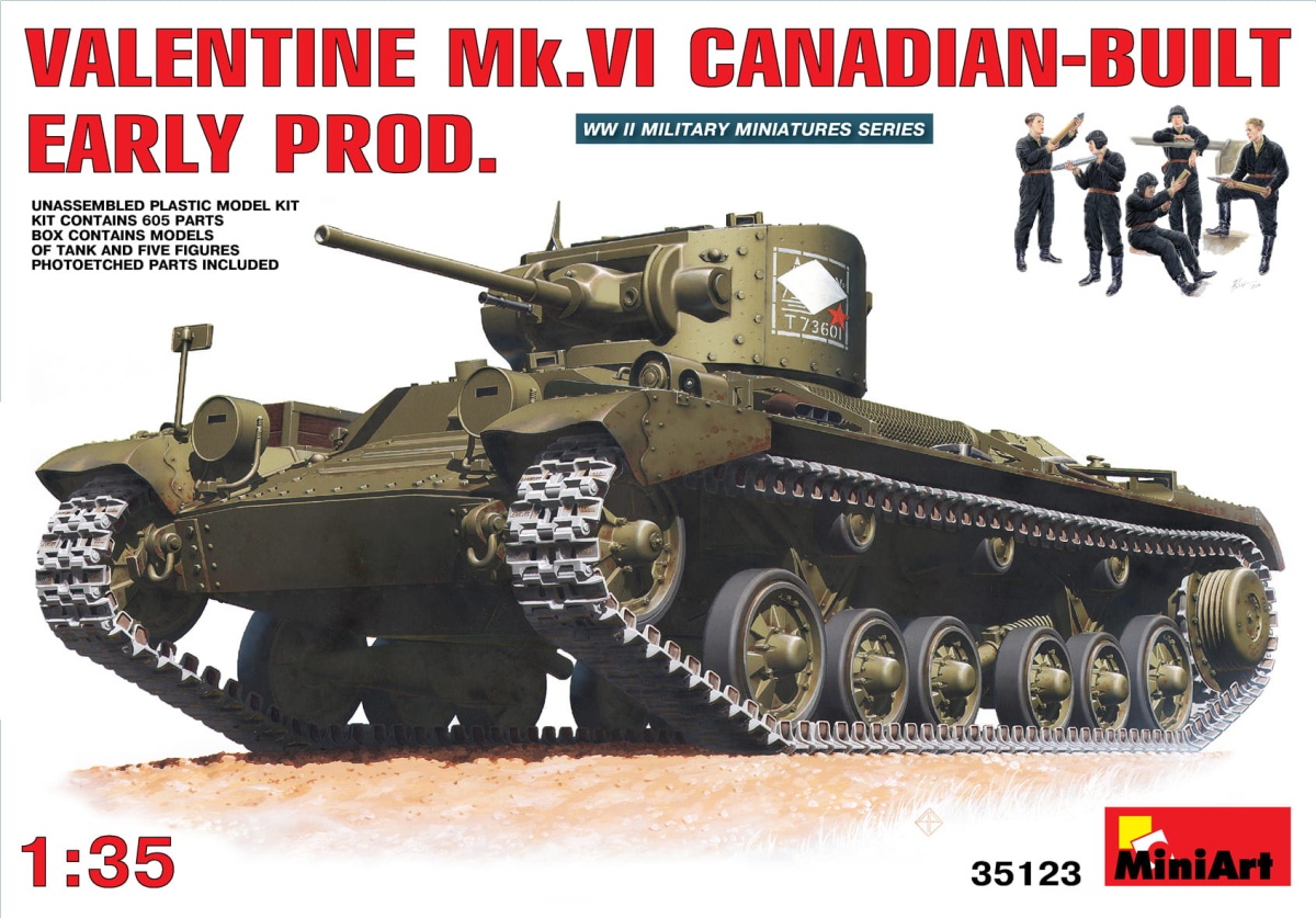 Zdjęcie główne produktu Valentine Mk. VI early production (Canadian Build) 1:35 MiniArt 35123
