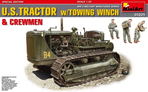 US Tractor w/Towing Winch and crew 1:35 MiniArt 35225