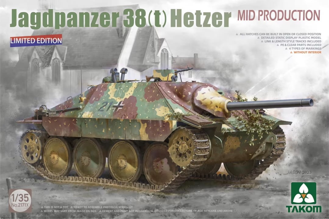 Zdjęcie główne produktu Jagdpanzer 38(t) Hetzer Mid Production 1:35 Takom 2171X