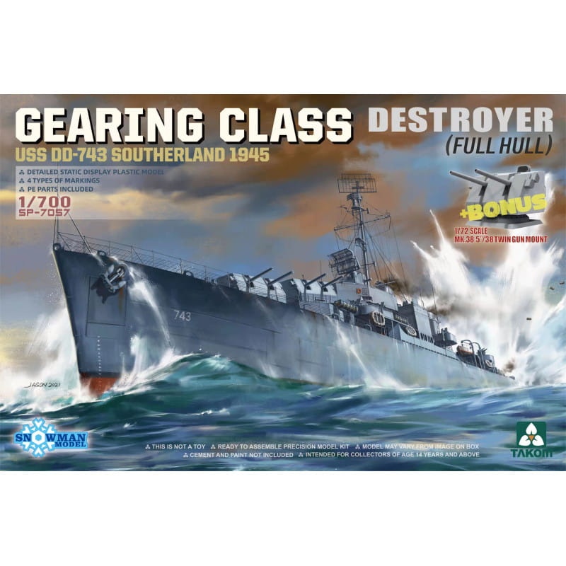 Zdjęcie główne produktu USS DD-743 Southerland Destroyer Takom SP-7057