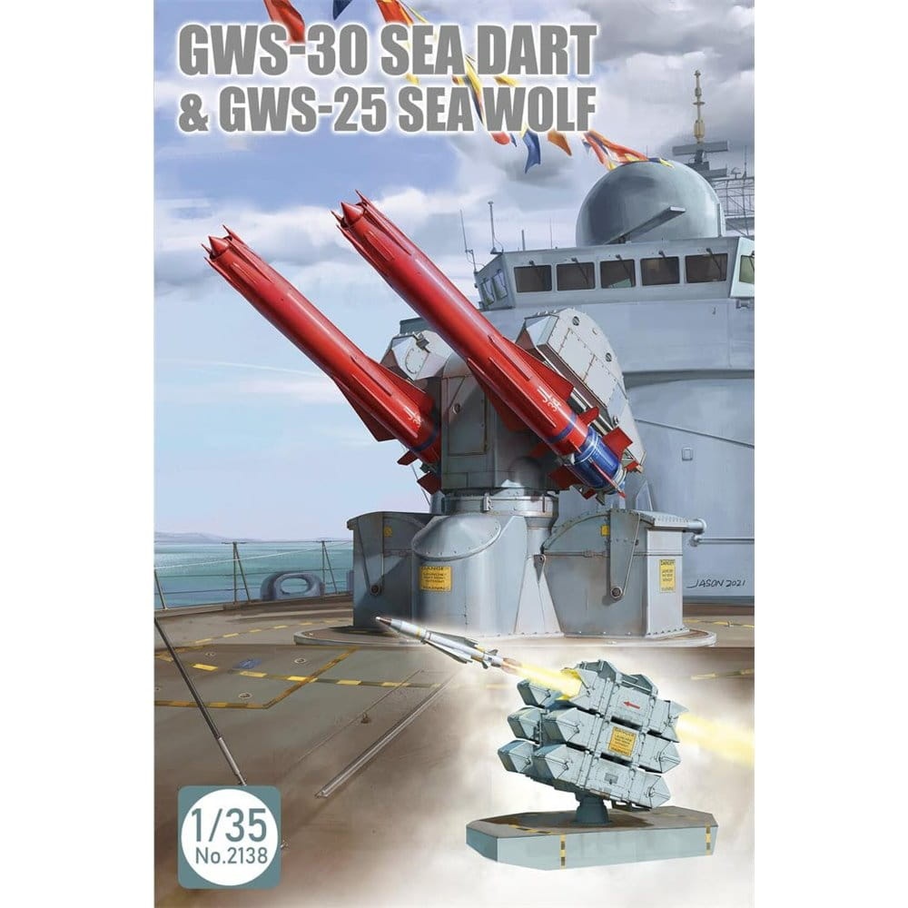 Zdjęcie główne produktu GWS-30 Sea Dart and GWS-25 Sea Wolf 1:35 Takom 2138
