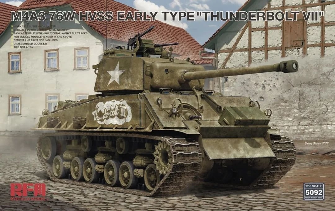 Zdjęcie główne produktu M4A3 76W HVSS Early Type 1:35 Rye Field Model 5092