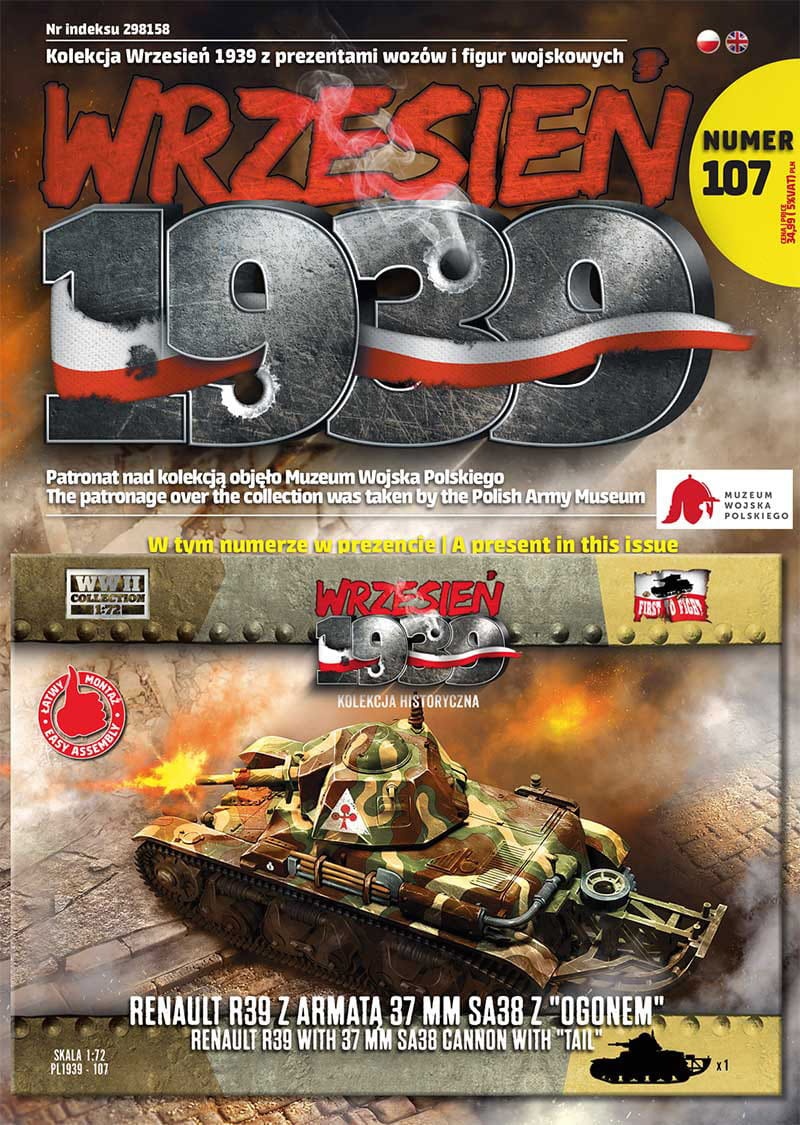 Zdjęcie główne produktu Renault R39-37 mm SA38 with tail 1:72 First To Fight PL107