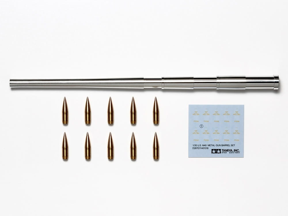 Zdjęcie dodatkowe produktu US M40 Metal Gun Barrel Set 1:35 Tamiya 12670