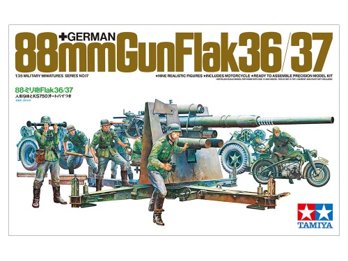 Niemieckie działo przeciwlotnicze 88mm Flak 36/37 1:35 Tamiya 35017