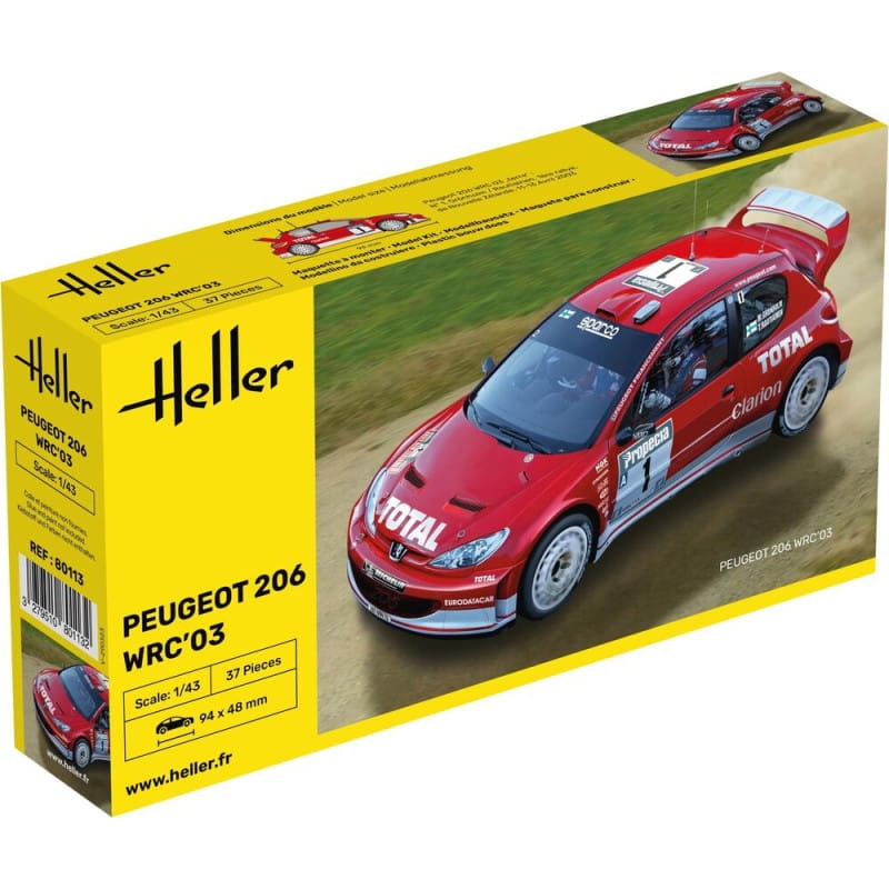 Zdjęcie główne produktu Peugeot 206 WRC'03 1:43 Heller 80113