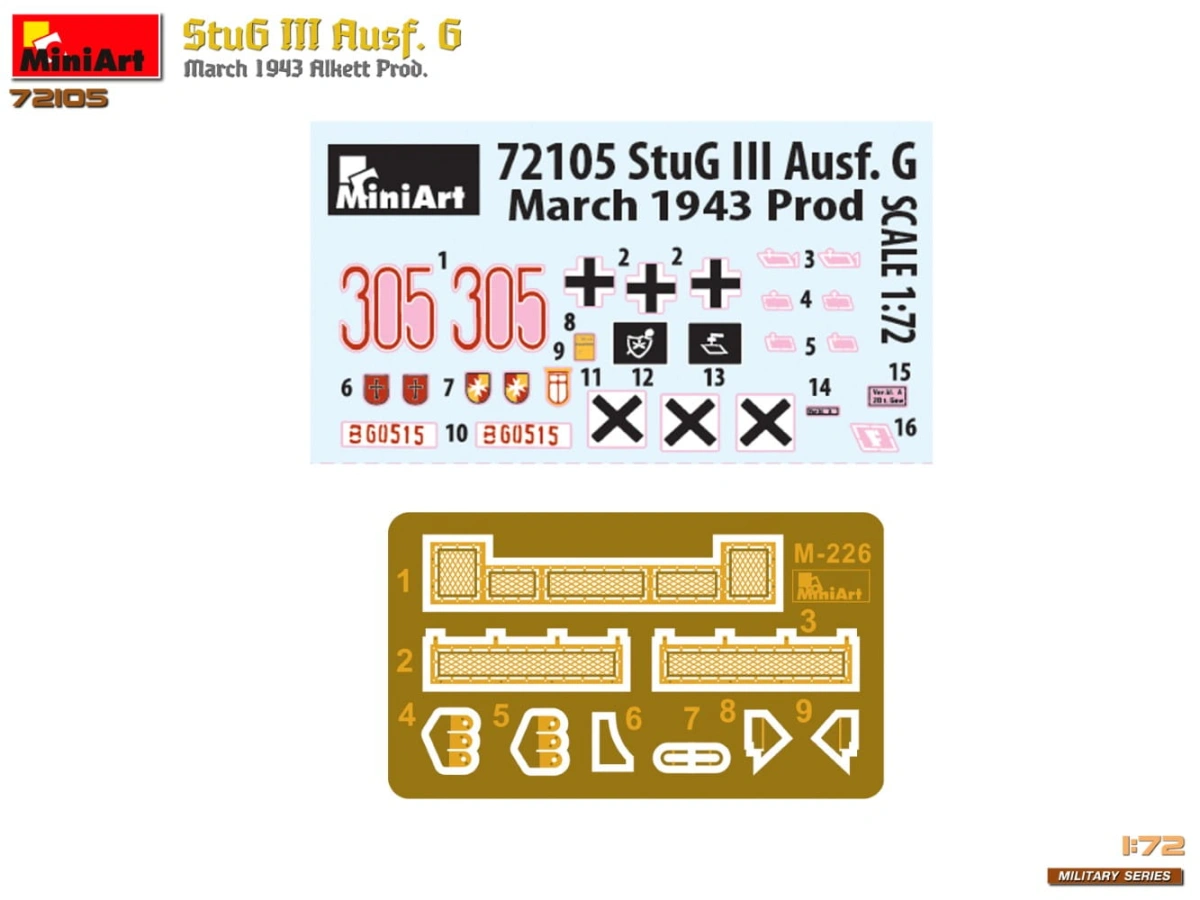 Zdjęcie dodatkowe produktu StuG III Ausf. G March 1943 Alkett Prod. 1:72 MiniArt 72105