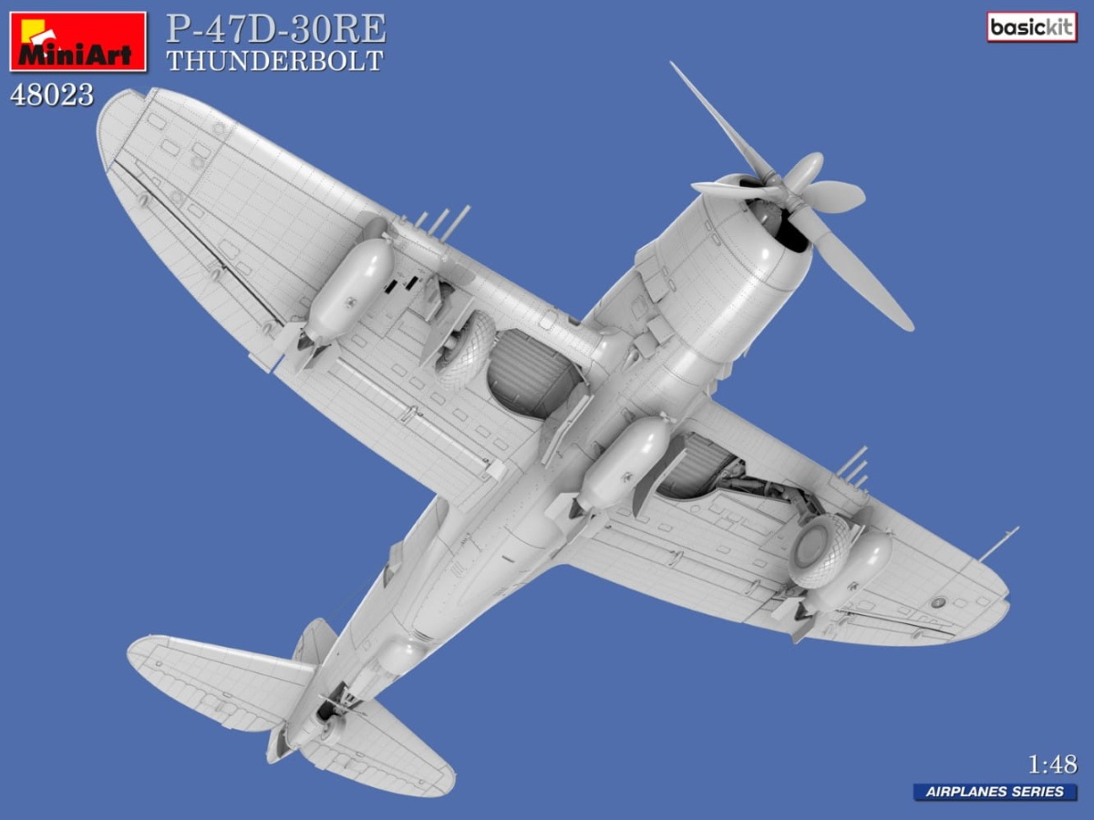 Zdjęcie dodatkowe produktu P-47D-30RE Thunderbolt - Basic Kit 1:48 MiniArt 48023