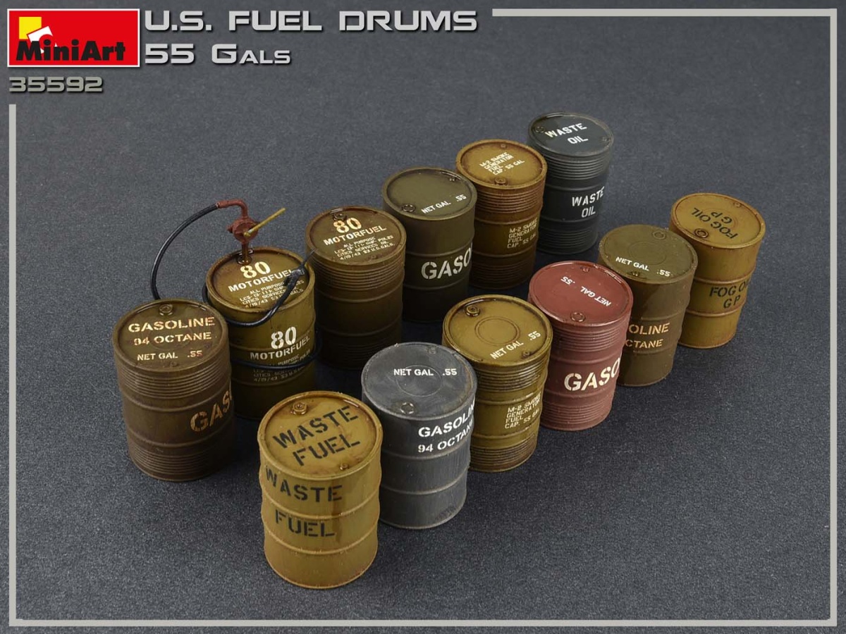 Zdjęcie dodatkowe produktu US Fuel Drums 55 gals. 1:35 MiniArt 35592
