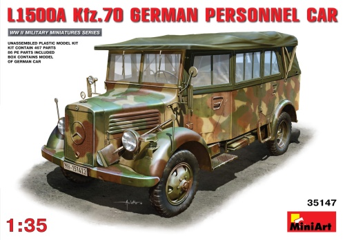 L1500A Kfz. 70 German Personnel Car 1:35 MiniArt 35147