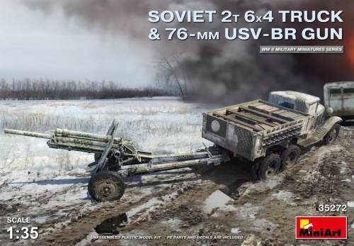 Soviet 2T 6x4 Truck and 76mm USV-BR Gun 1:35 MiniArt 35272