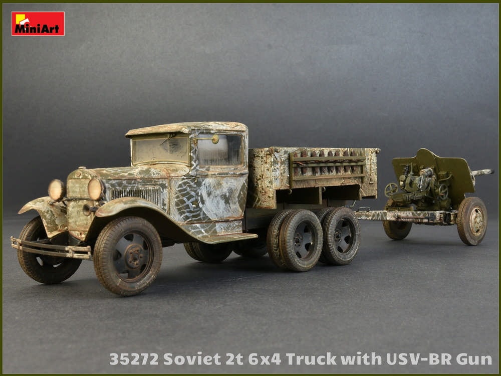 Zdjęcie dodatkowe produktu Soviet 2T 6x4 Truck and 76mm USV-BR Gun 1:35 MiniArt 35272