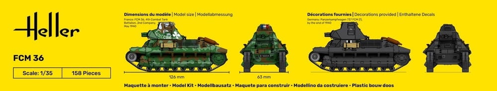 Zdjęcie dodatkowe produktu FCM 36 STARTER KIT 1:35 Heller 35322