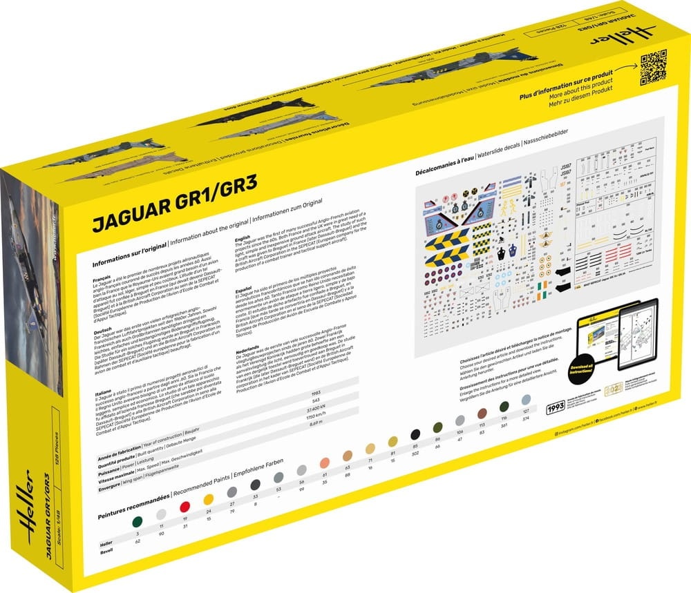 Zdjęcie dodatkowe produktu Jaguar GR1/GR3 STARTER KIT 1:48 Heller 56427