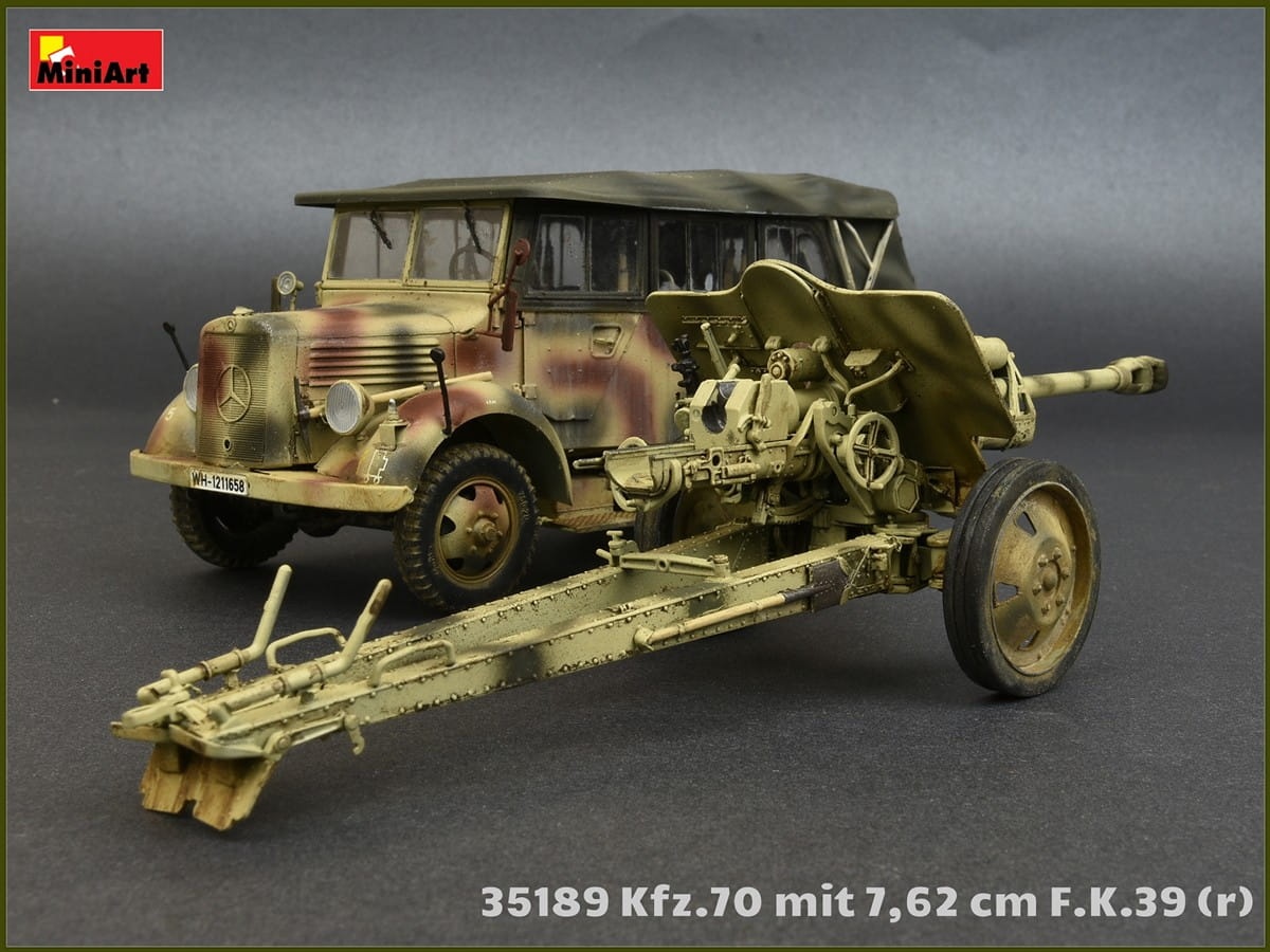 Zdjęcie dodatkowe produktu Kfz. 70 with 7.62cm F.K. 39 (r) 1:35 MiniArt 35189